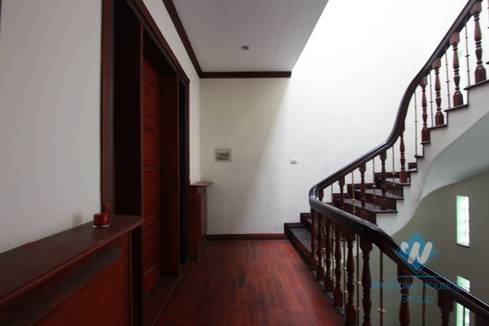 Five bedrooms house with big living space in Tay Ho for rent.